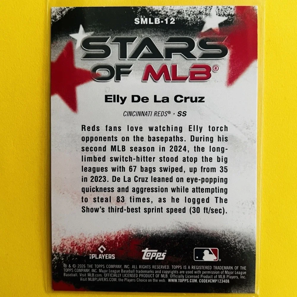 2026 Topps Series‎ 1 Stars of MLB Elly De La Cruz SMLB-12 Insert Reds